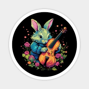 Rabbit Playing Violin Magnet